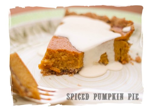 Spiced Pumpkin Pie via Thesparechangekitchen.com #pumpkin #dessert #pumpkinpie